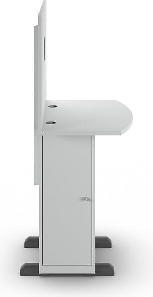 Immagine prodotto eurokraft basic Armadio per computer, con piano di lavoro e parete forata, grigio chiaro. (60 cm, 163.80 cm)