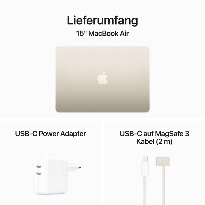 Produktbild Apple MacBook Air – 2024 (15", M3, 16 GB, 256 GB, DE)