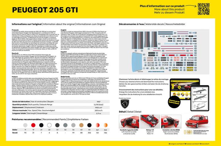 Image du produit Heller STARTER KIT Peugeot 205 GTI