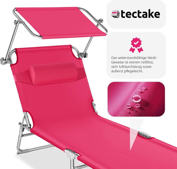 Produktbild tectake Gartenliege (161 cm)