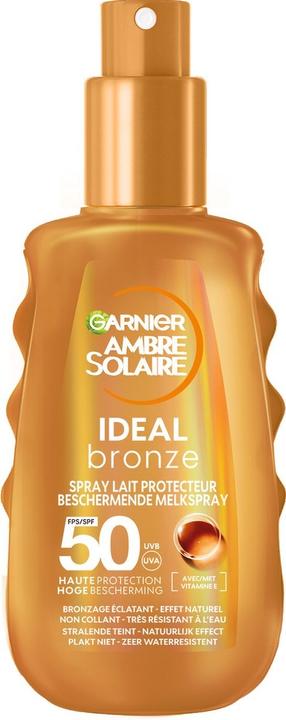 Immagine prodotto Garnier Ambre Solaire Ideal Bronze Milk Spray Spf 50 - High Protection Sunscreen (Latte solare, SPF 50)