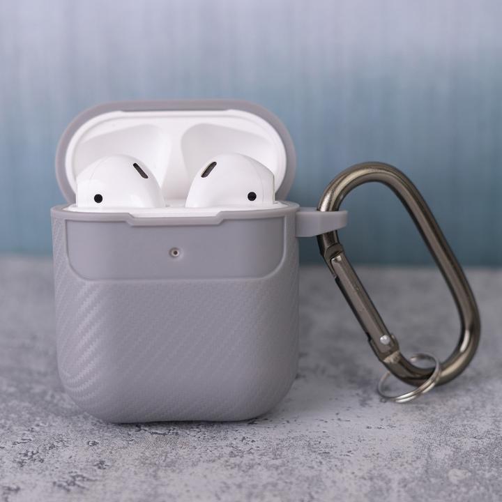 Produktbild OEM Carbonhülle für Airpods 4 / Airpods 4 mit ANC grau (Ladecase Hülle)