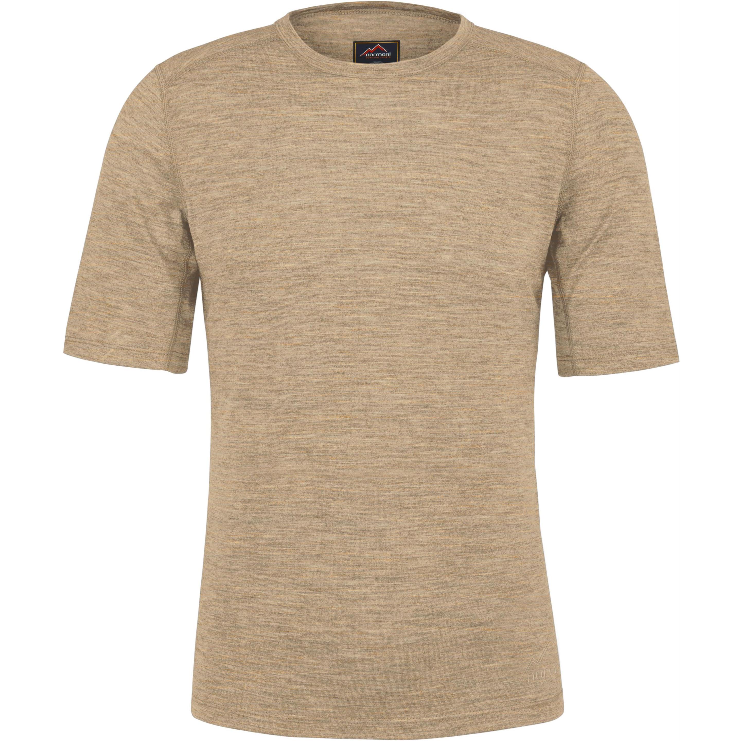 Normani, Herren, Shirt, Herren Merino T-Shirt Darwin - 1585, Beige, (3XL)