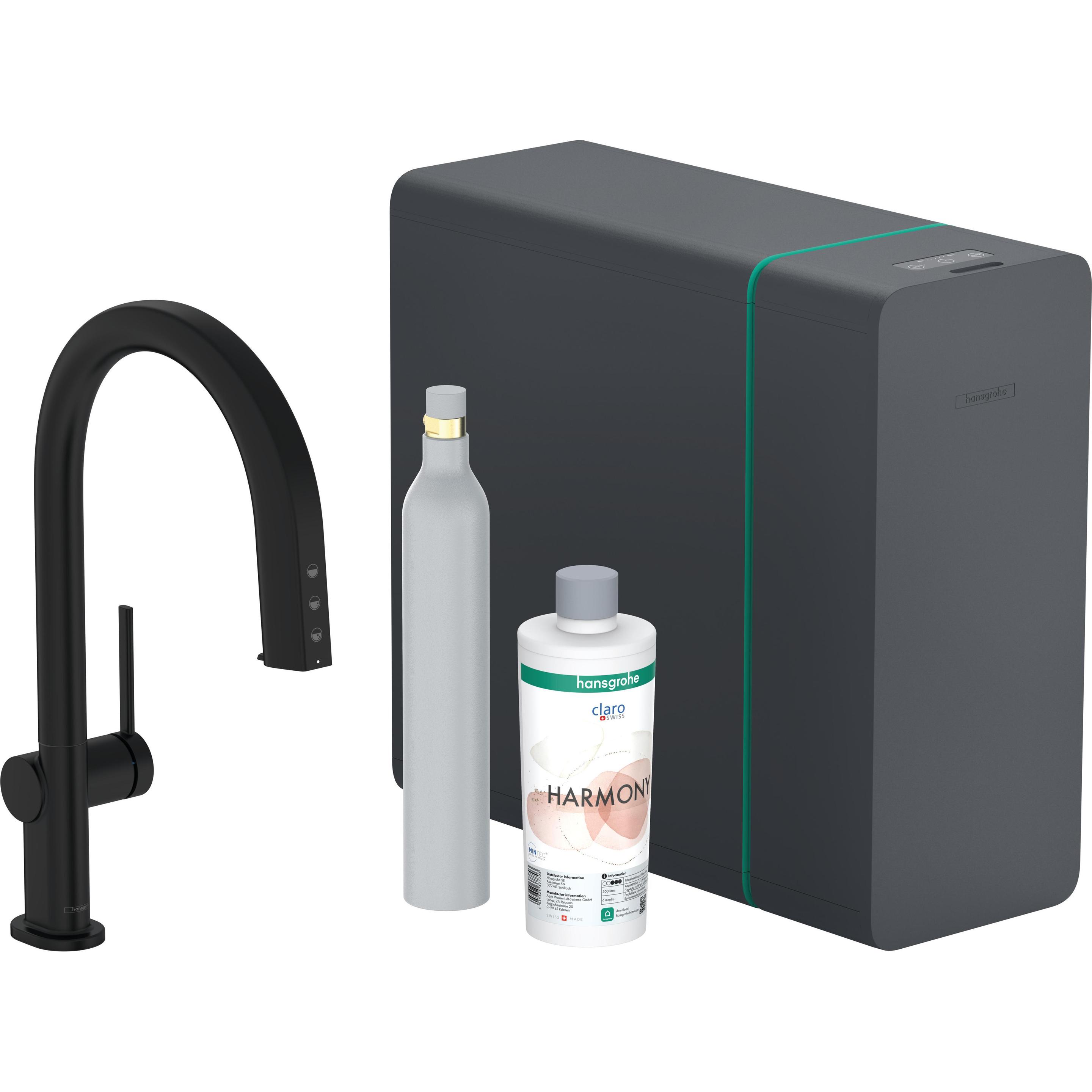 hansgrohe, Küchenarmatur, SodaSystem 210 Aqittura M91 Ausziehauslauf 1 jet Starter Set sBox ma