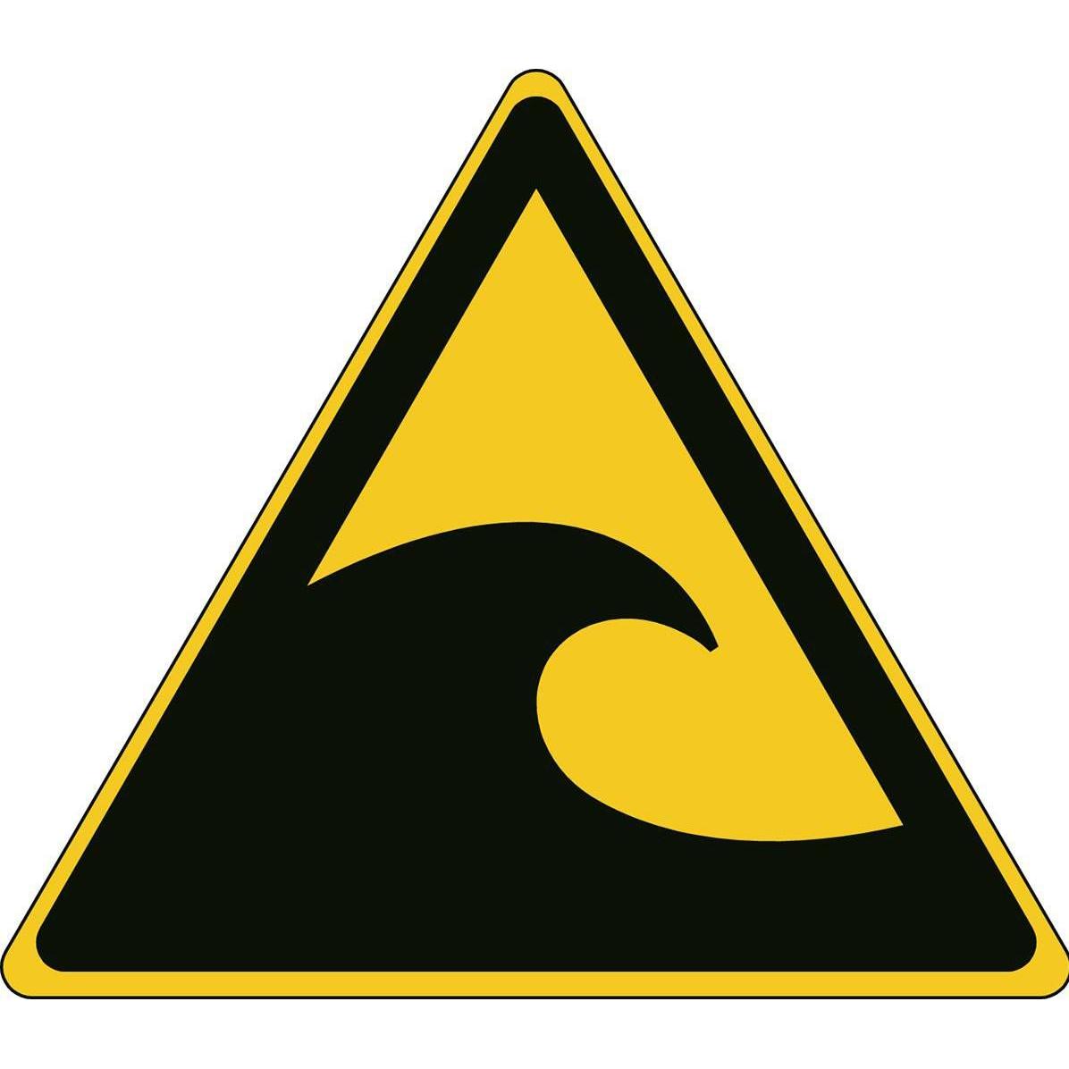 Thumbnail - Brady, Sicherheitskennzeichnung, ISO-Sicherheitsschild - Warnung vor Tsunami-Gefahrenzone