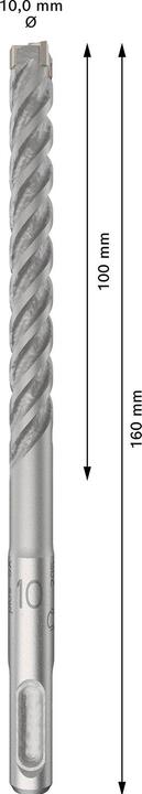 Image du produit DIY PRO SDS plus-5X Foret marteau, 10 x 100 x 160 mm (10 millimètres)