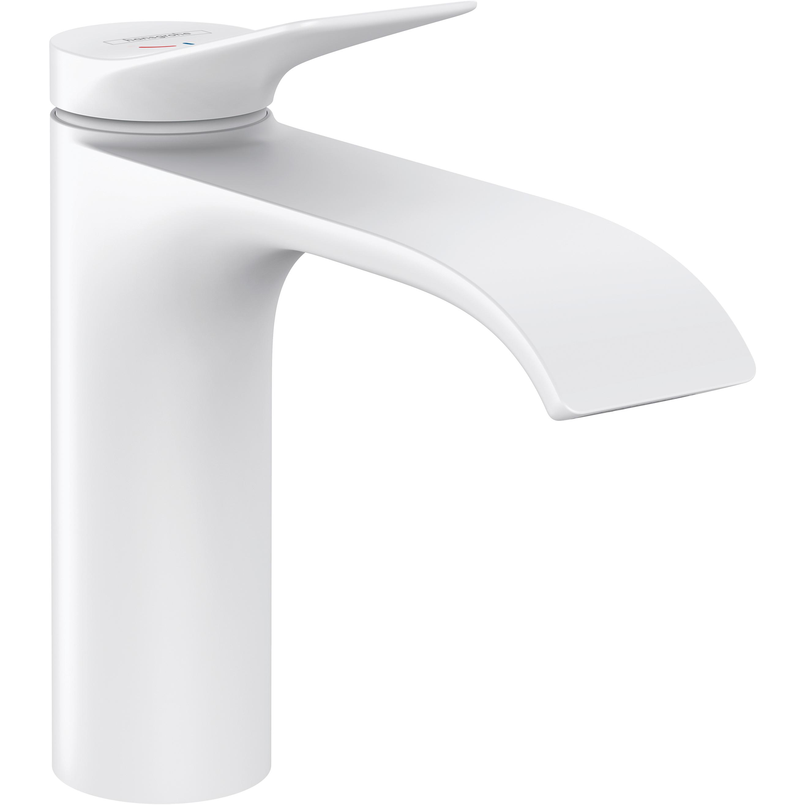hansgrohe, Badarmatur, HG EH-WT-MI 110 VIVENIS ohne Zugstangen-Ablaufgarnitur mattweiss