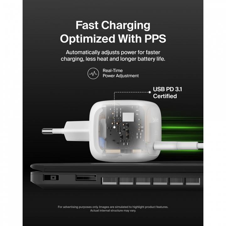 Produktbild Belkin BOOST Charge 65W USB-C Ladegerät PD und PPS WCA011kqWH (65 W)