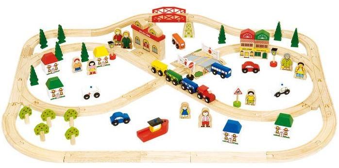 Produktbild Bigjigs Hölzerne Zug legen Sie Stadt und Land