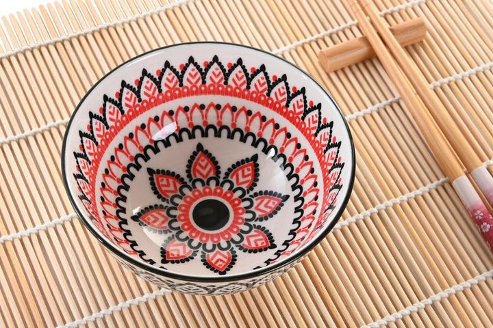 Produktbild DKD Home Decor Sushi-Set 14,5 x 14,5 x 31 cm Bunt Mandala Steingut Orientalisch (16 Stücke) (16 Stk.)