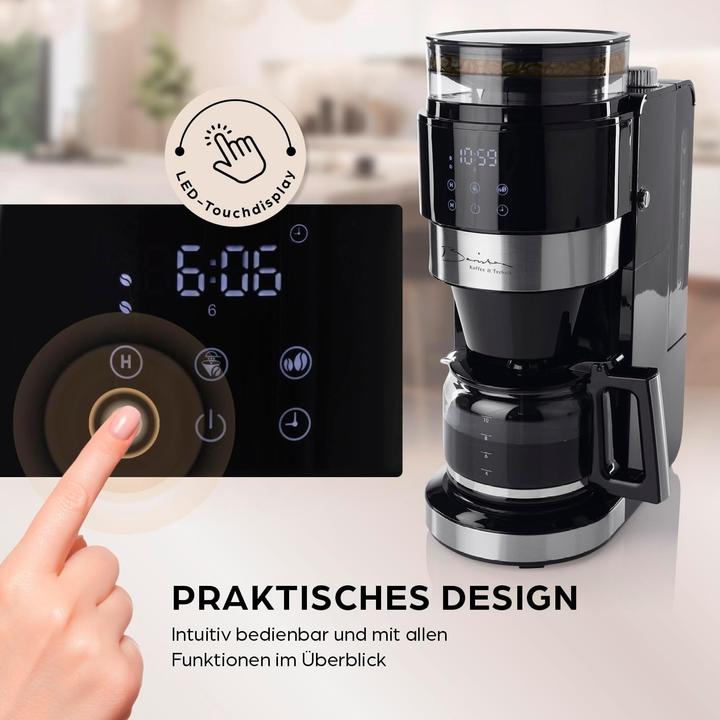 Produktbild Barista Kaffee & Technik Kaffeevollautomat mit Mahlwerk, Timer und Touchdisplay für Bohnen und Pulver