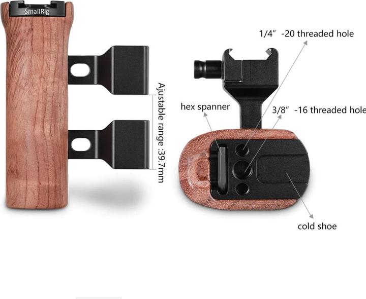 Immagine prodotto SmallRig Maniglia laterale in legno Univ (Impugnatura)