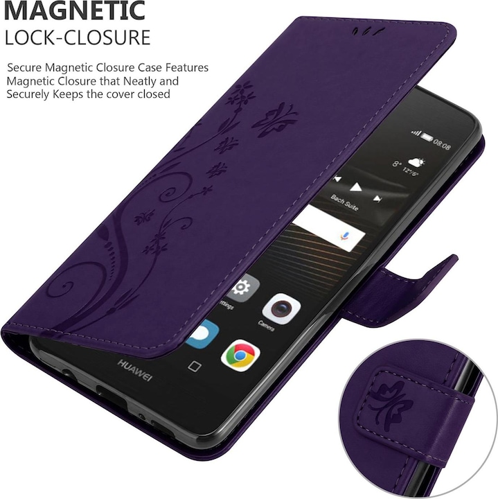Produktbild Cadorabo Flower Book Cover (Huawei P9 Lite)