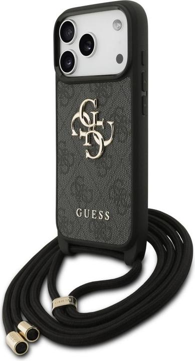 Actual product image Guess Etui 4G Big Logo Cord Stap Crossbody do iPhone 17 Pro czarny