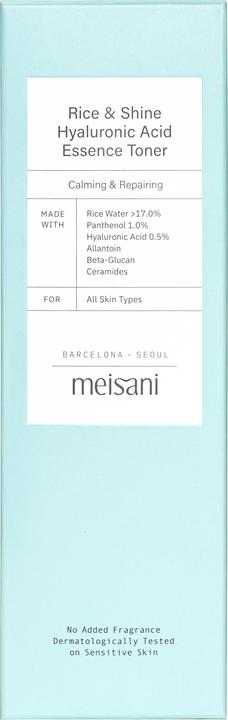 Image du produit Meisani Rice and shine hyaluronic acid essence toner (Tonique visage, 150 ml)