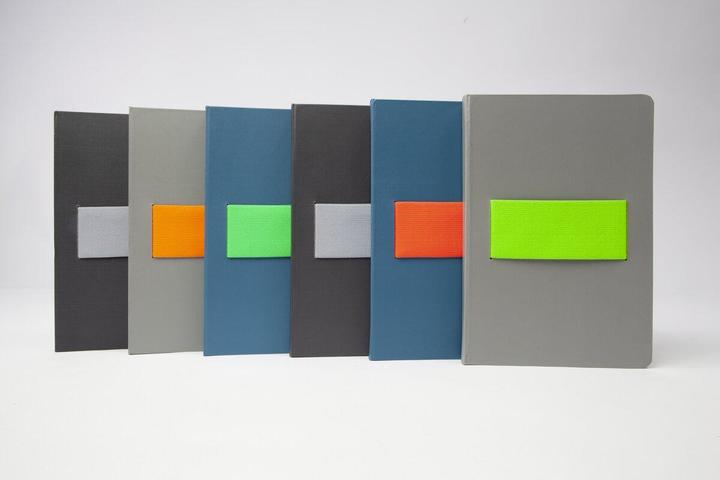 Image du produit Sigel Notizbuch A5 Linescape hellgrau/lime (A5, À rayures, Couverture rigide)