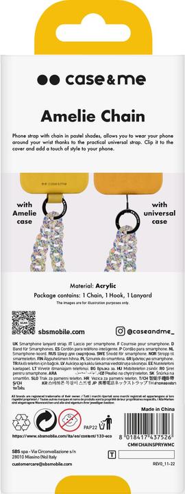 Produktbild SBS case&me Amelie Wrist chain white multicolor