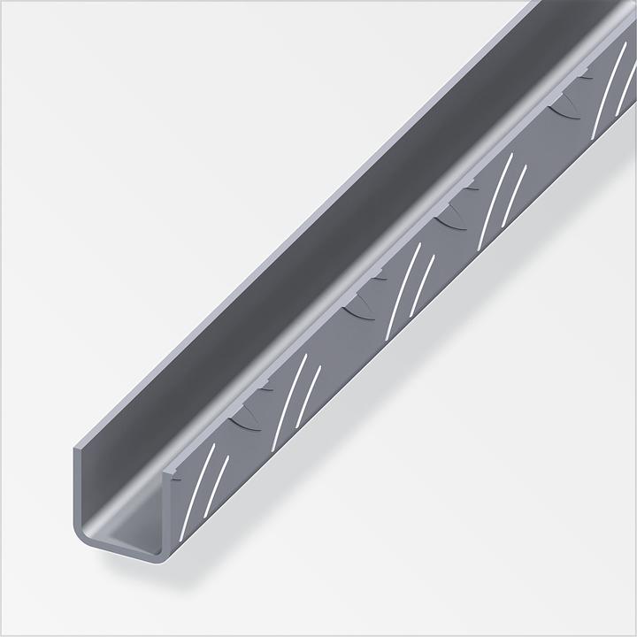 Alfer Corrugated square-U aluminium 2.5m