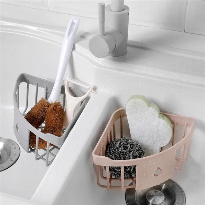 Produktbild König Design Duschregal Duschkorb Ablage Ohne Bohren Badregal Duschregal Eckregal Organizer (19 x 9 x 9 cm)