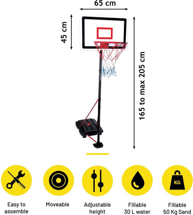 Productafbeelding Dunlop Basketbal set 165-205cm MT 3pc