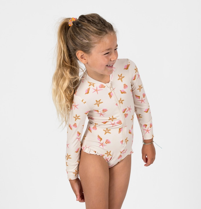 Produktbild Nabaiji Badeanzug Baby/Mädchen langarm UV-Schutz - Izia Shell weiss (80 C)