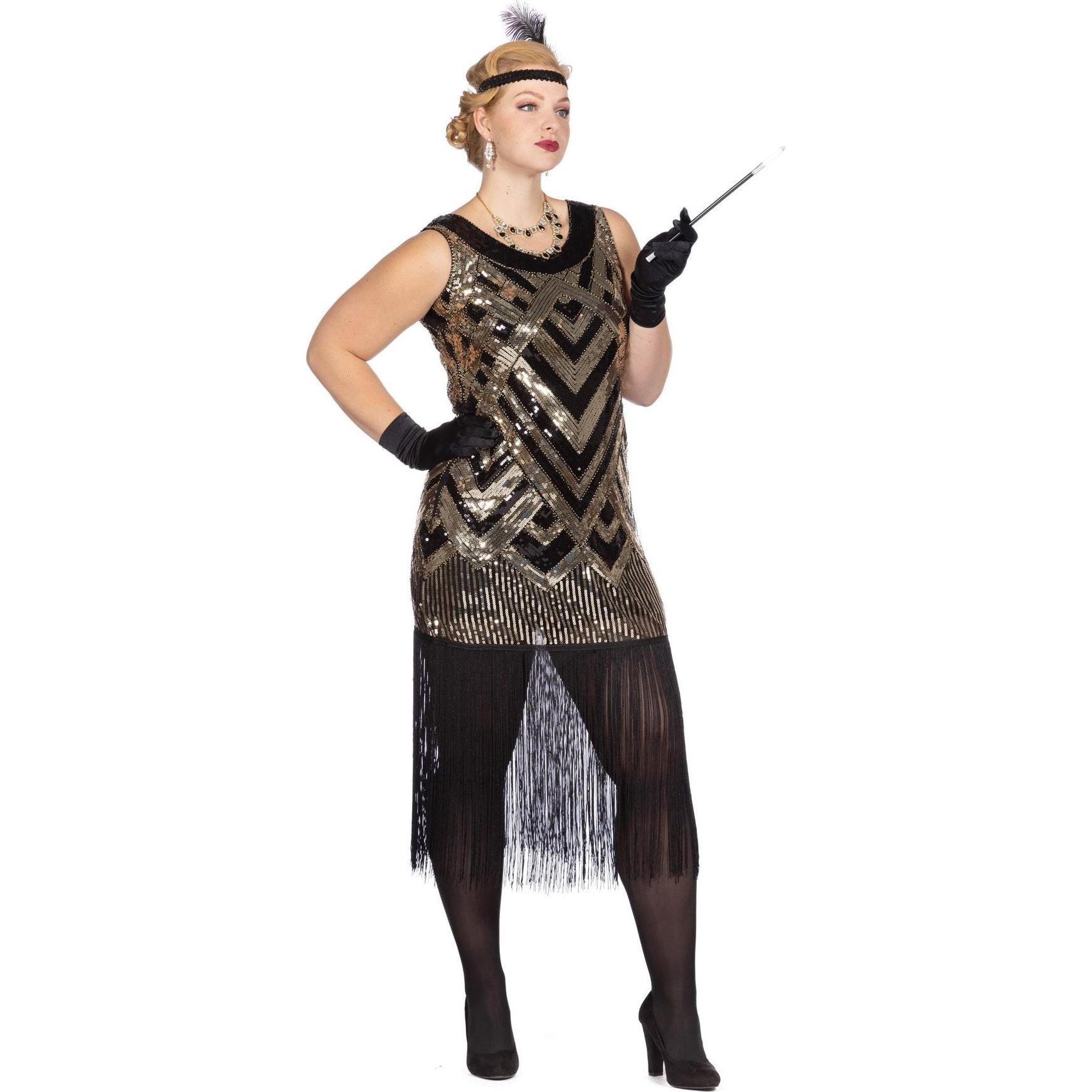 Metamorph Goldenes 20er Jahre Abendkleid (42)