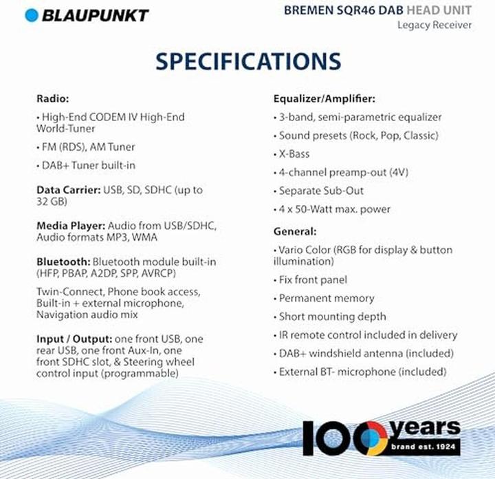 Image du produit Blaupunkt Bremen SQR 46 DAB