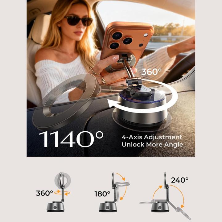 Actual product image Lisen Magnetic Car Holder A690 Grey