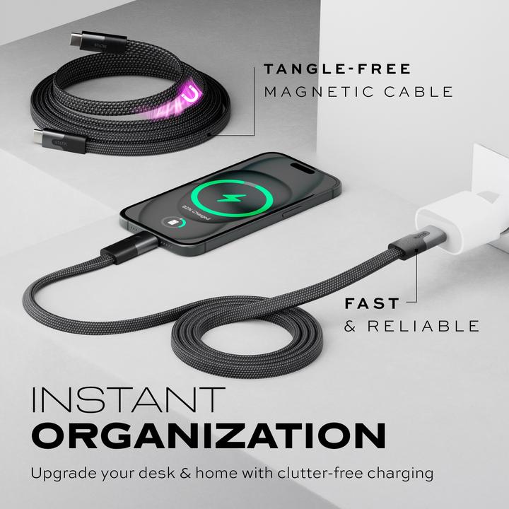 Produktbild Statik MagStack Slim Pro USB-C zu C Kabel (1 m, USB 2.0, 100 W)