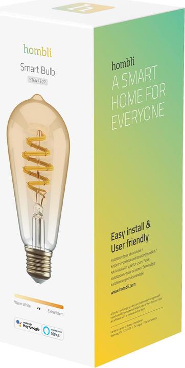 Actual product image Hombli Filament Bulb CCT E27 ST64 (E27, 5.50 W, 300 lm, 1 x, G)