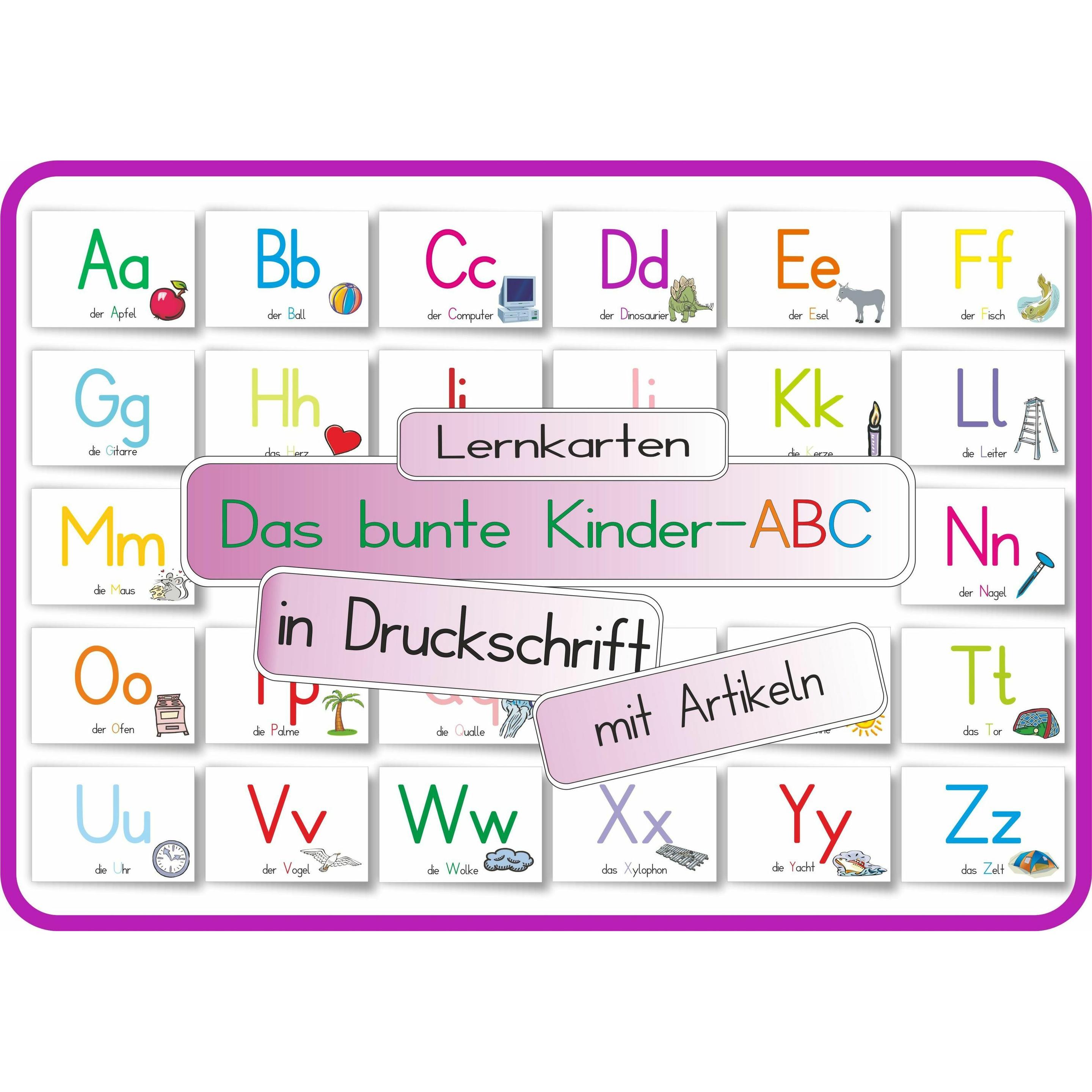 Das bunte Kinder-ABC in Druckschrift mit Artikeln, Fachbücher von Helga Momm, E&Z Verlag Gmbh