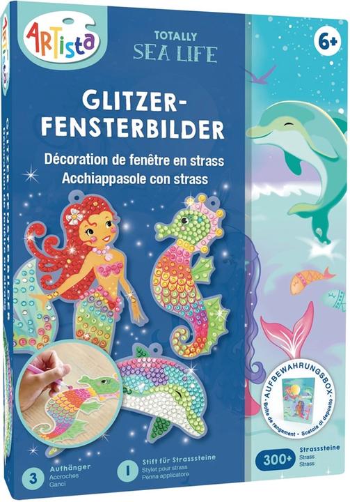 Artista Glitzer-Fensterbilder Unterwasserwelt