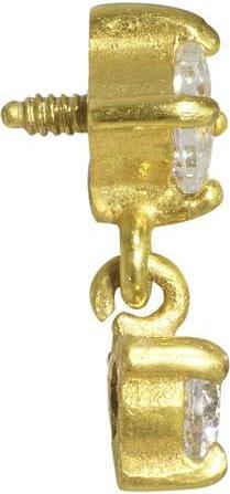 Immagine prodotto Bijouteria Chiusura Dermal-Anchor (Acciaio chirurgico 316L, Rivestimento in PVD (colore oro), Vetro (di orologio))