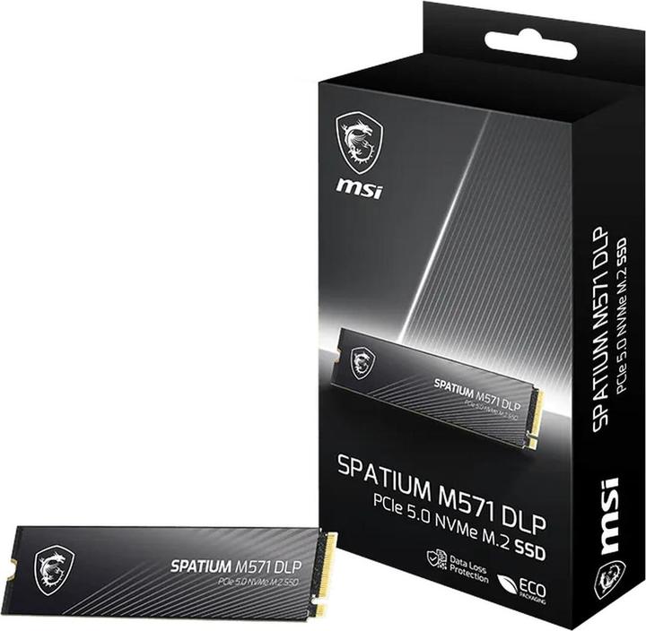 MSI SSD 2TB Spatium M571 (M.2 2280) PCIe Gen5 x4 NVMe (2000 GB, M.2 2280)