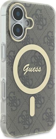 Actual product image Guess GUHMP16SH4STW iPhone 16 6.1" brązowy/brown hardcase IML 4G MagSafe (Apple iPhone 16)