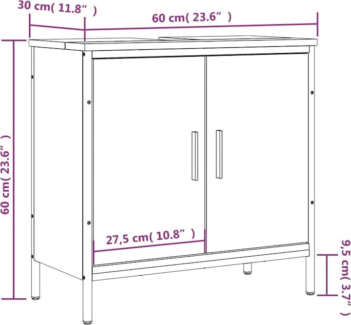 Immagine prodotto VidaXL Arnis (80 x 30 x 60 cm)