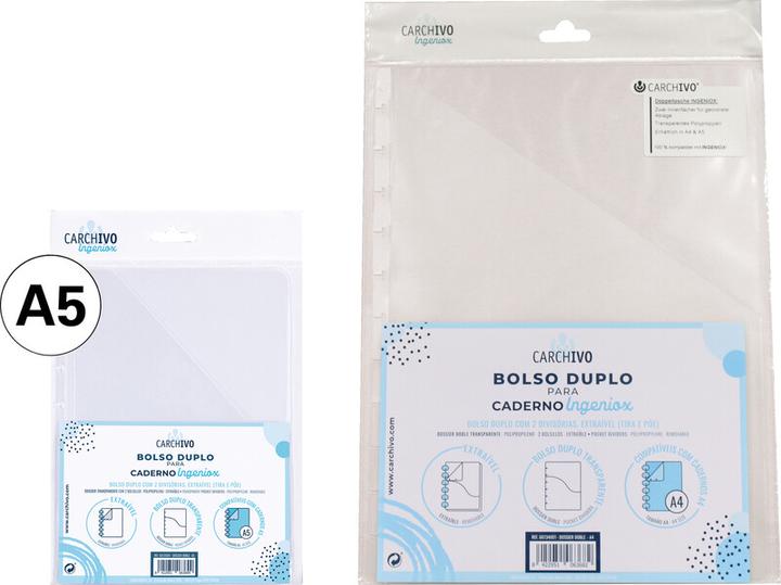 Immagine prodotto Carchivo Buste trasparenti Ingeniox con 2 buste (A5)