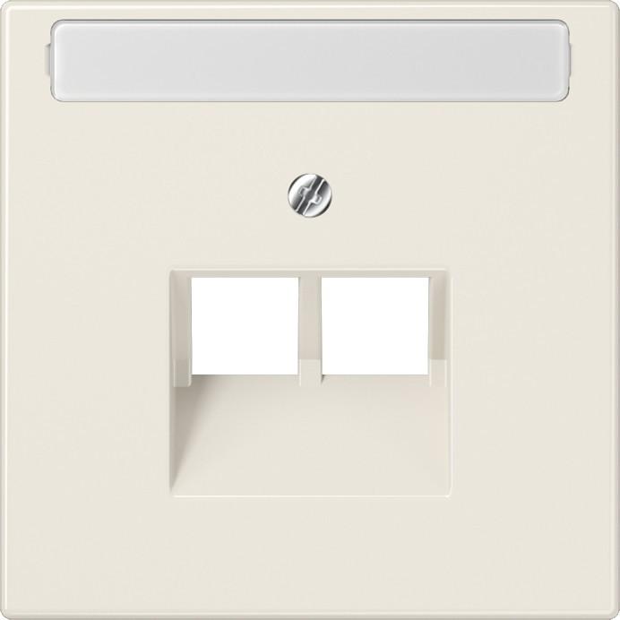 JUNG, Zubehör Schalterprogramm, Zentralplatte UAE/IAE 2f LS ws glz LS969-2NAUA