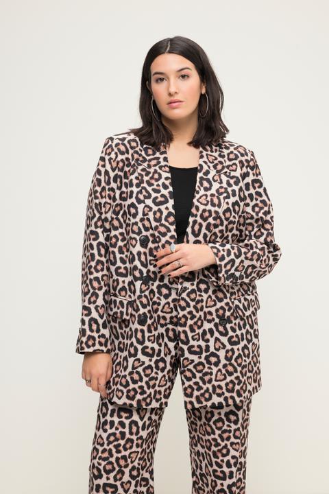 Actual product image Studio Untold Double Breasted Leopard Print Blazer (54, 56)