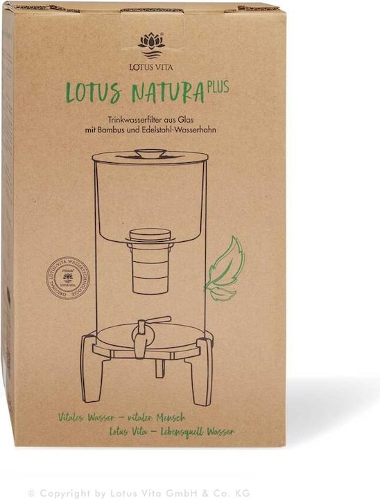 Actual product image Lotus Vita Kiara Natura Plus 4 litre table water dispenser with bamboo light protection