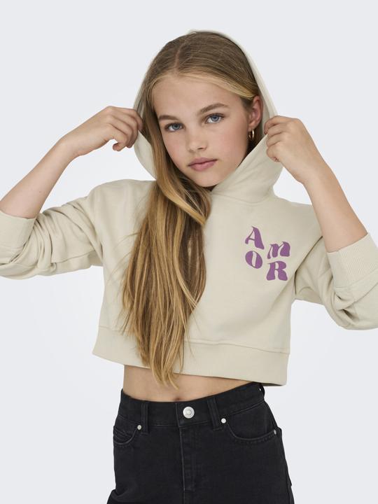 Actual product image Only Normal geschnitten Rundhals Gerippte Ärmelbündchen Tief angesetzte Schulter Sweatshirt Sweatshirt (122, 128)