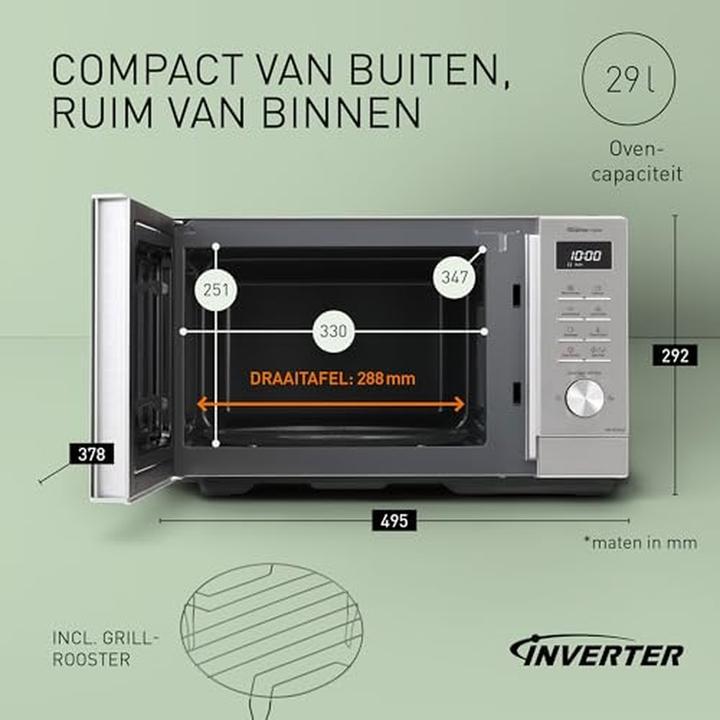 Actual product image Panasonic Solo-Mikrowelle NN-SD36QSEPG mit Auftaufunktion 29 l (29 l)