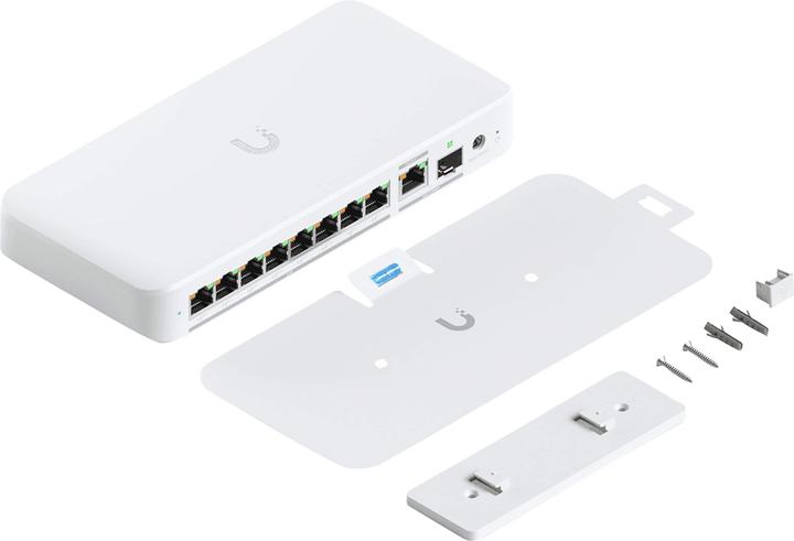 Actual product image Ubiquiti USW-Flex-2.5G-8-PoE Switch 8x2,5Gbit POE+/1x10Gbit (9 Ports)