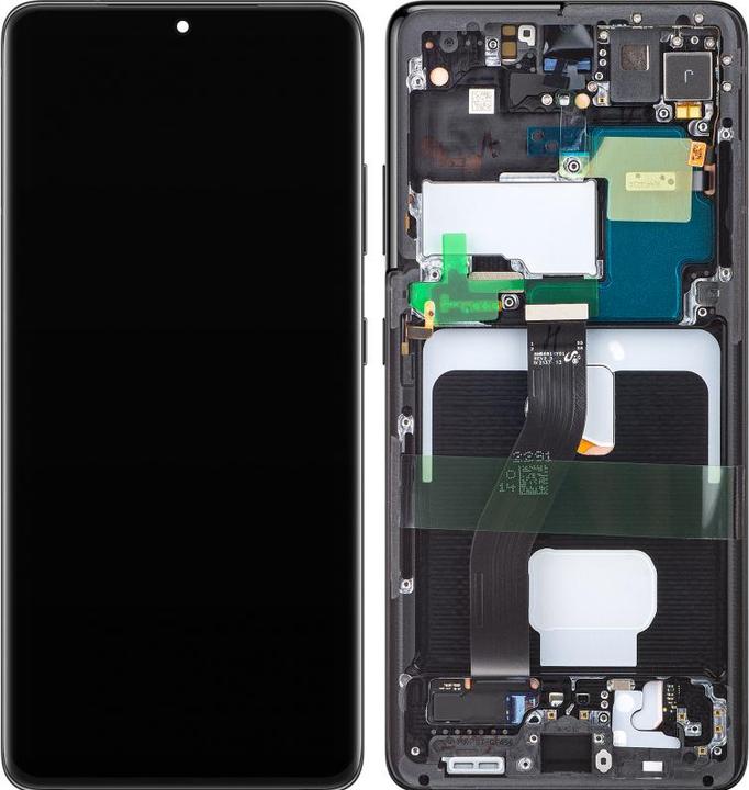 Produktbild Samsung Display Unit für Galaxy S21 Ultra 5G G998, w/o Camera, Schwarz