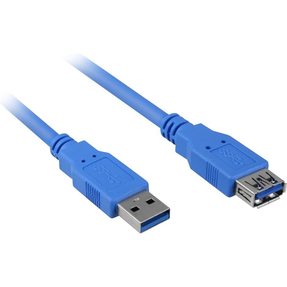 Sharkoon USB 3.0 Verlängerungskabel (3 m, USB 3.0), USB Kabel