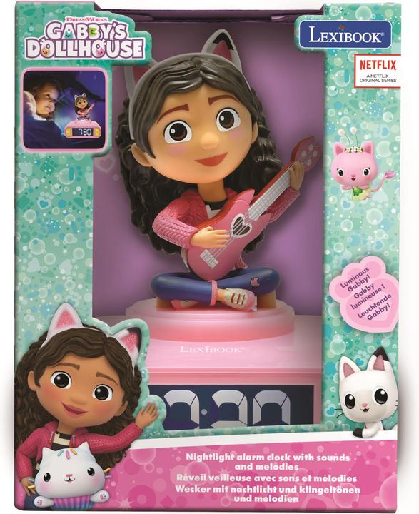 Actual product image Lexibook Gabby's Dollhouse - Alarm Clock with Night light and sounds (80114)