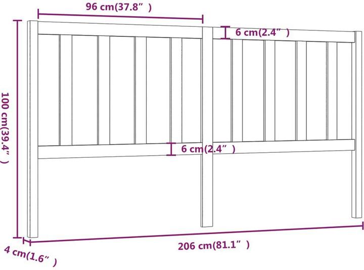 Actual product image VidaXL Lynsay (206 x 4 x 100 cm)