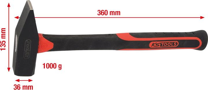 Actual product image KS Tools fitter's hammer (1330 g)