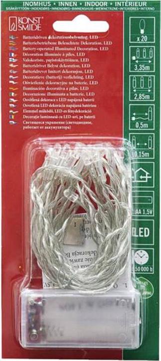 Actual product image Konstsmide LED light chain 20 warm white diodes (3.35 m)
