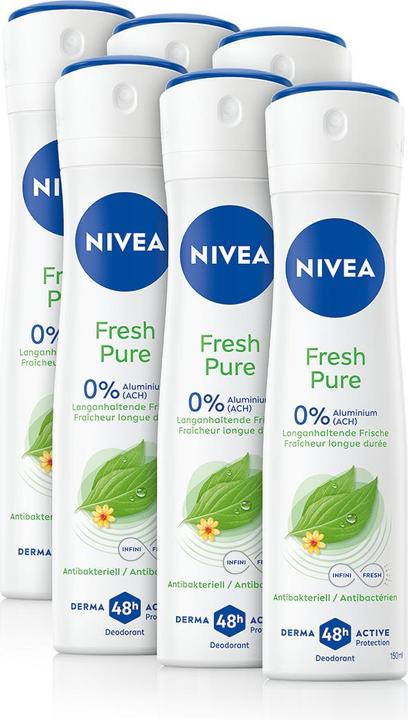 Produktbild NIVEA Multipack Fresh Pure Spray (6 Stück) (Spray, 900 ml)